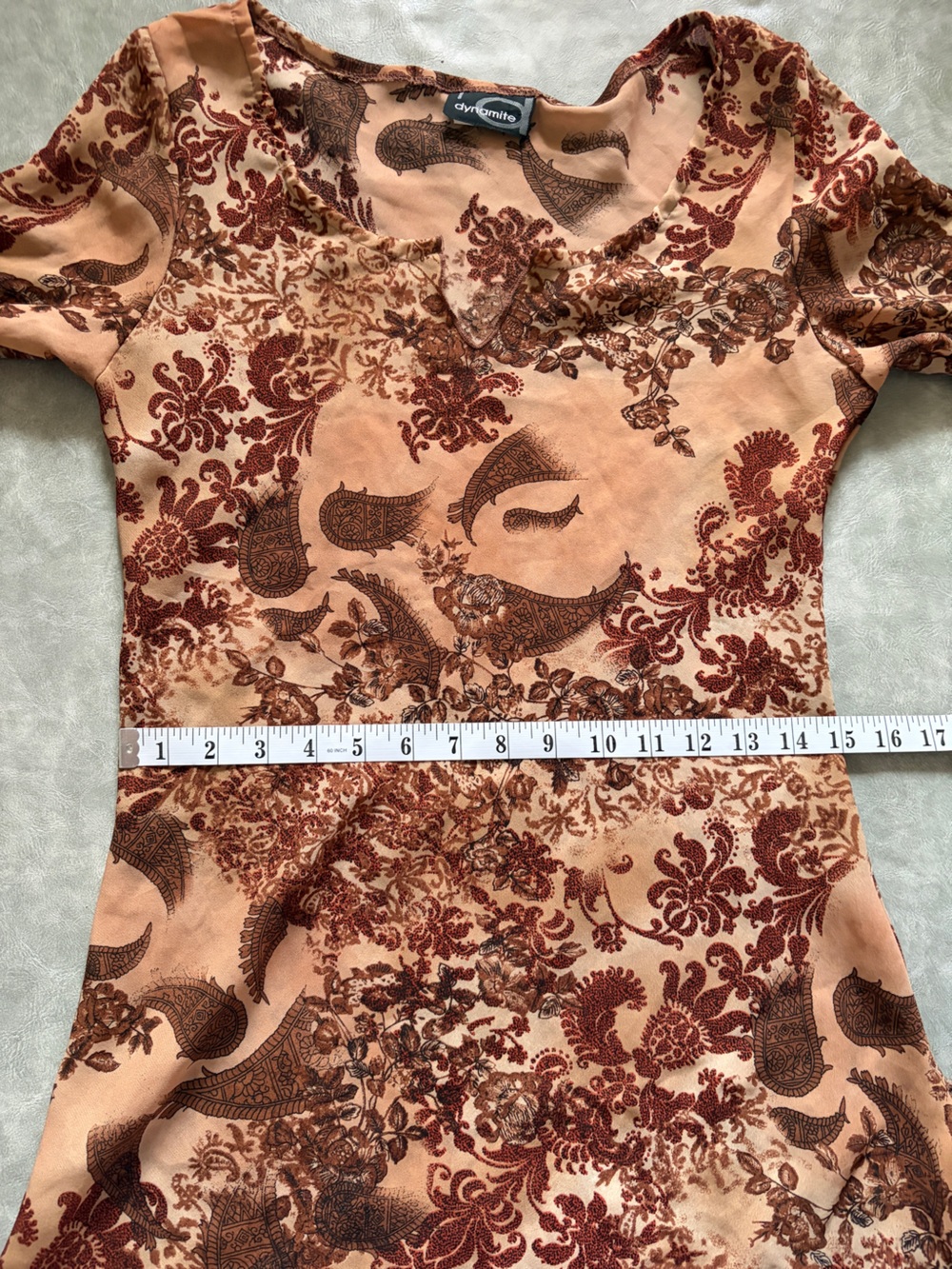 Vintage Dynamite Y2K Whimsy Fairy Paisley Long Boho Top with Bell Sleeves - Picture 10 of 13